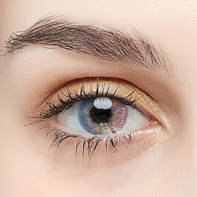 Pollyeye Flower House Blue Colored Contact Lenses