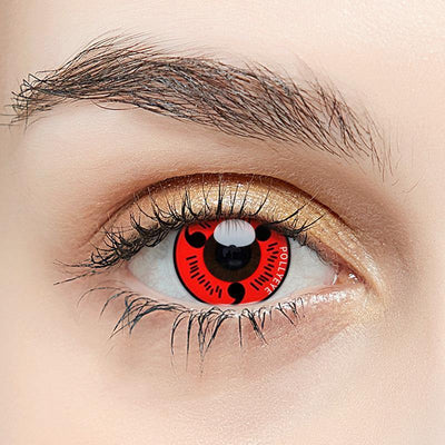 Pollyeye Sharingan Magatama Red Colored Contact Lenses