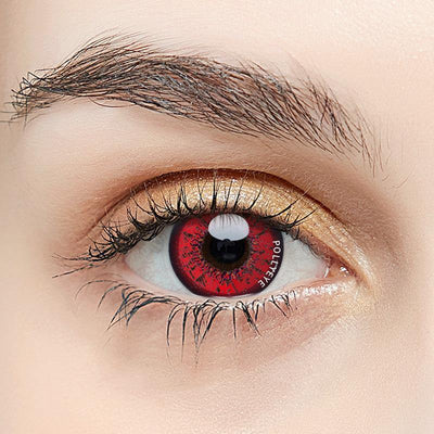 Pollyeye Love Words Red Colored Contact Lenses