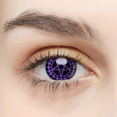 Pollyeye Cartoon Covenant Purple Colored Contact Lenses