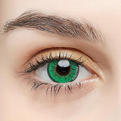 Pollyeye Love Words Green Colored Contact Lenses