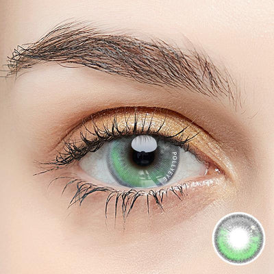 Pollyeye Pure Feeling Green Colored Contact Lenses - POLLYEYE.COM