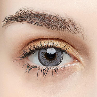 Pollyeye Love Words Grey Colored Contact Lenses