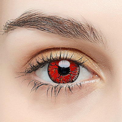 Pollyeye Crash Ruby Red Colored Contact Lenses