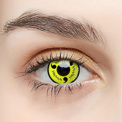 Pollyeye Sharingan Magatama Yellow Colored Contact Lenses - POLLYEYE.COM